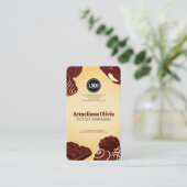 Firmenlogo personalisieren | Chocolate Company Visitenkarte (Stehend Vorderseite)
