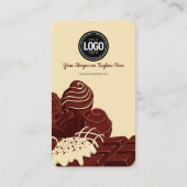 Firmenlogo personalisieren | Chocolate Company Visitenkarte (Rückseite)