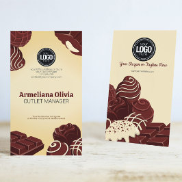 Firmenlogo personalisieren | Chocolate Company Visitenkarte