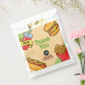 Firmenlogo personalisieren | Hamburger Hotdog Them Geschenktütchen (Versiegelt)