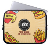 Firmenlogo personalisieren | Hamburger Hotdog Them Laptopschutzhülle (Vorderseite)