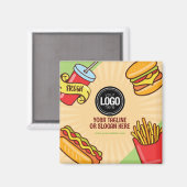 Firmenlogo personalisieren | Hamburger Hotdog Them Magnet (Vorderseite/Rückseite)