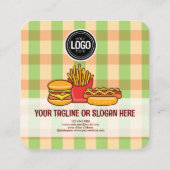 Firmenlogo personalisieren | Hamburger Hotdog Them Rabattkarte (Rückseite)