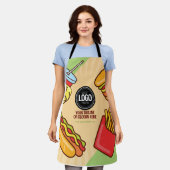 Firmenlogo personalisieren | Hamburger Hotdog Them Schürze (Getragen)