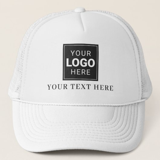 Firmenlogo plus Text Truckerkappe (Vorderseite)
