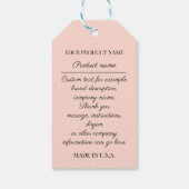 Firmenlogo Produktbeschreibung Preis Geschenkanhänger (Rückseite)