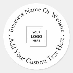 Firmenlogo Professionell Modern Minimal Weiß Runder Aufkleber
