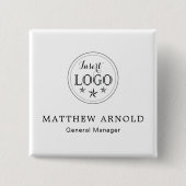 Firmenlogo Professioneller Identifikationsbutton Button (Vorderseite)