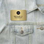 Firmenlogo professioneller Mitarbeiter Faux-Gold Namensschild (Beispiel)