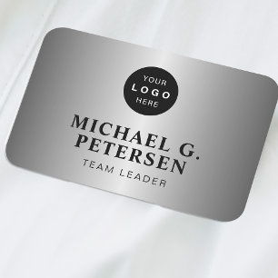 Firmenlogo professioneller Mitarbeiter Faux-Silber Namensschild