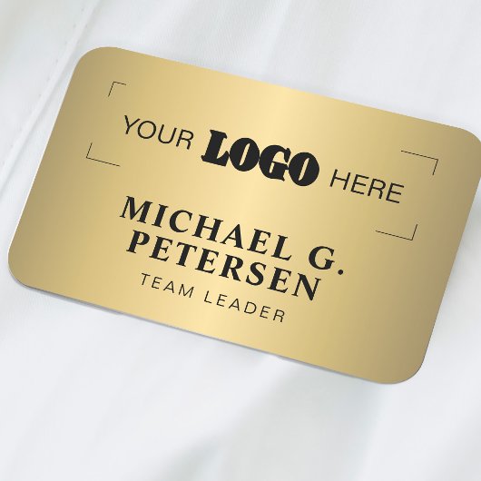 Firmenlogo professioneller Mitarbeiter Fauxgold Namensschild