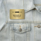 Firmenlogo professioneller Mitarbeiter Fauxgold Namensschild (Beispiel)