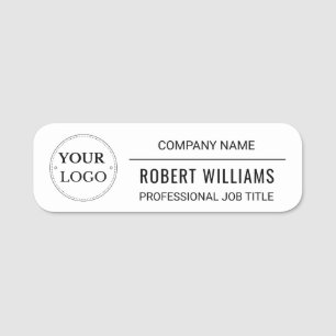 Firmenlogo Professioneller Mitarbeiter Namensschild