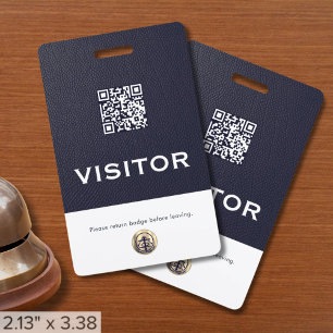 Firmenlogo QR-Code Abzeichen für Besucher Ausweis