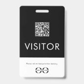 Firmenlogo QR-Code Besucherabzeichen Ausweis (Vorderseite)