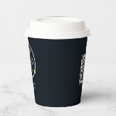 Firmenlogo | QR Code Black Modern Beruflich Pappbecher (Links)