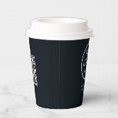 Firmenlogo | QR Code Black Modern Beruflich Pappbecher (Rechts)