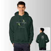 Firmenlogo QR-Code Firmenmarke swag Men Green Hoodie