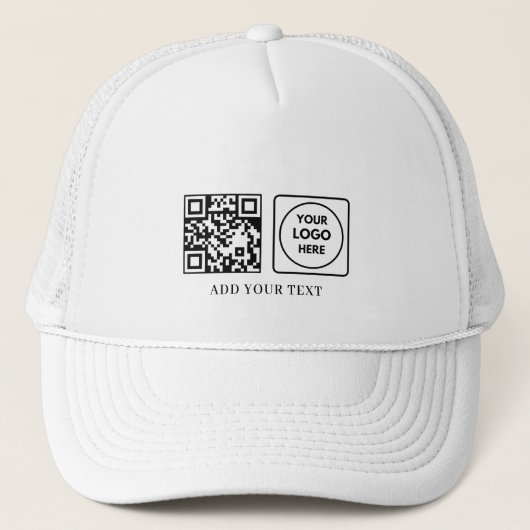 Firmenlogo QR-Code Geschäft Promotionsdesign Truckerkappe (Vorderseite)