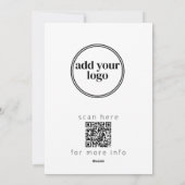 Firmenlogo QR Code Glücklicher Weihnachtsbaum Feiertagskarte (Rückseite)