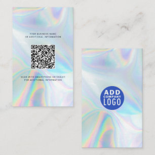 Firmenlogo QR-Code holografisch hinzufügen Visitenkarte