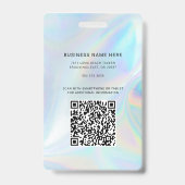 Firmenlogo QR Code Holographic Employee Foto ID Ausweis (Rückseite)