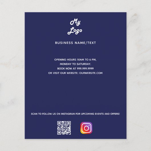 Firmenlogo qr Code-Instraagramm, benutzerdefiniert Flyer (Vorne)