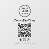Firmenlogo QR-Code Kontaktieren Sie uns Fensteraufkleber (Blatt)