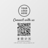 Firmenlogo QR-Code Kontaktieren Sie uns Fensteraufkleber (Blatt)