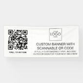 Firmenlogo QR Code Kundenspezifischer Vinyl Innenb Banner (Horizontal)