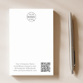 Firmenlogo | QR Code Minimal Simple White Post-it Klebezettel