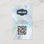 Firmenlogo QR-Code Mitarbeiterfoto Visitenkarte (Rückseite)