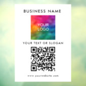 Firmenlogo QR Code Moderne Elegant Trendy Fensteraufkleber (Blatt 3)
