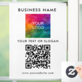 Firmenlogo QR Code Moderne Elegant Trendy Fensteraufkleber (Zuhause)