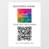 Firmenlogo QR Code Moderne Elegant Trendy Fensteraufkleber (Blatt)