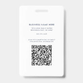 Firmenlogo QR-Code Modernes Mitarbeiter-Foto-ID Ausweis (Back)