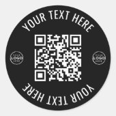 Firmenlogo QR-Code scannen Runder Aufkleber (Vorderseite)