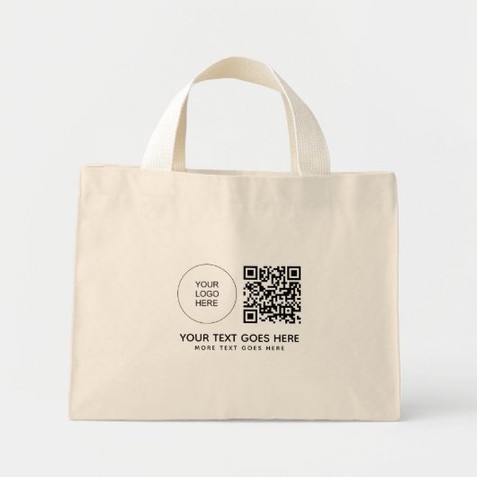 Firmenlogo QR-Code Strichcode Doppelseitige Printw Mini Stoffbeutel (Vorne)