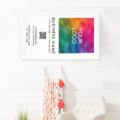 Firmenlogo QR Code Vertikale Werbeaktion Indoor Banner (Insitu)