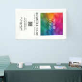 Firmenlogo QR Code Vertikale Werbeaktion Indoor Banner (Messeveranstaltung)