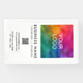 Firmenlogo QR Code Vertikale Werbeaktion Indoor Banner (Horizontal)