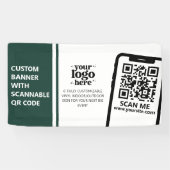 Firmenlogo QR-Code Vinyl Green Indoor Outdoor Banner (Horizontal)
