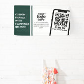 Firmenlogo QR-Code Vinyl Green Indoor Outdoor Banner (InSitu)
