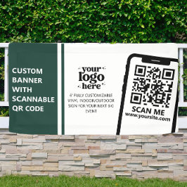 Firmenlogo QR-Code Vinyl Green Indoor Outdoor Banner