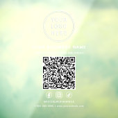 Firmenlogo QR-Code Weiße Schriftart Fensteraufkleber (Blatt 3)
