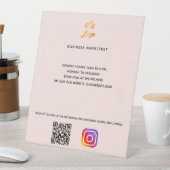 Firmenlogo qr Codeinstagramm stürzen benutzerdefin Sockelschild (In Situ)