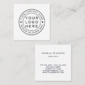 Firmenlogo Quadratische Visitenkarte (Vorne/Hinten)