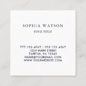 Firmenlogo Quadratische Visitenkarte (Rückseite)