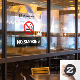 Firmenlogo | Rauchen verboten Fensteraufkleber