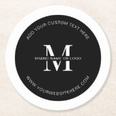 Firmenlogo Real Anwesen Corporate Event Markenbeze Runder Pappuntersetzer (Vorderseite)